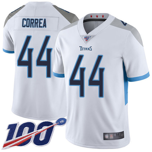 Tennessee Titans Limited White Men Kamalei Correa Road Jersey NFL Football 44 100th Season Vapor Untouchable